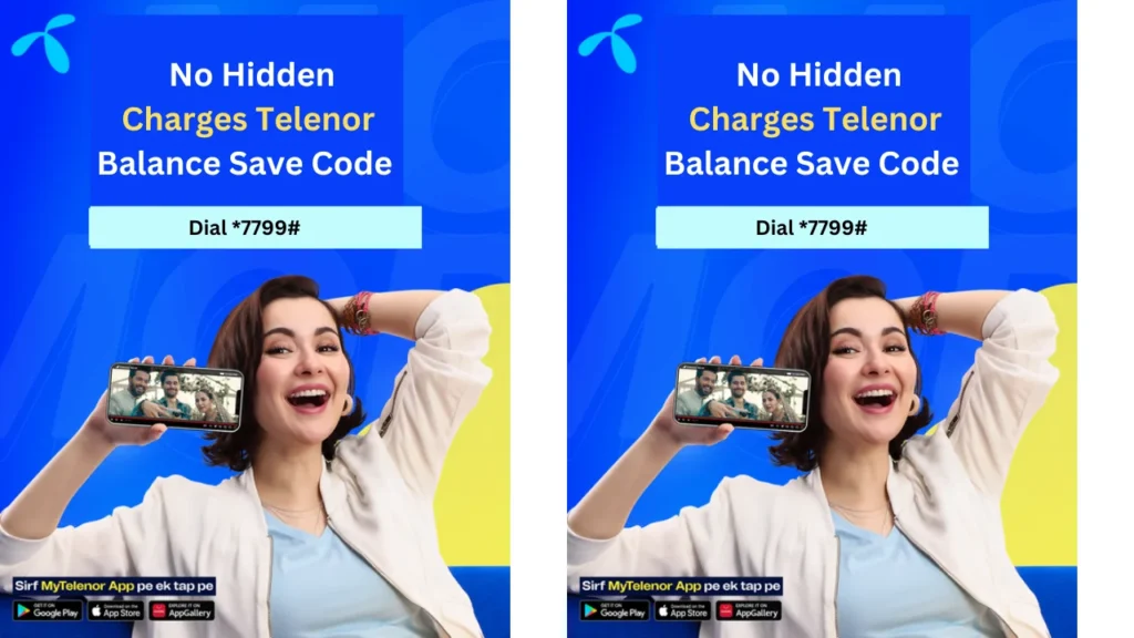 No Hidden Charges Telenor Balance Save Code