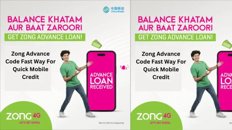 Zong Advance Code Fast Way For Quick Mobile Credit