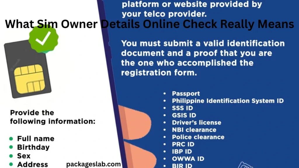What Sim Owner Details Online Check Really Means