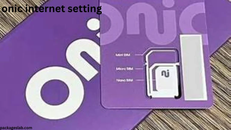 onic internet setting