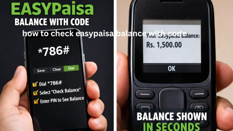 how to check easypaisa balance with code