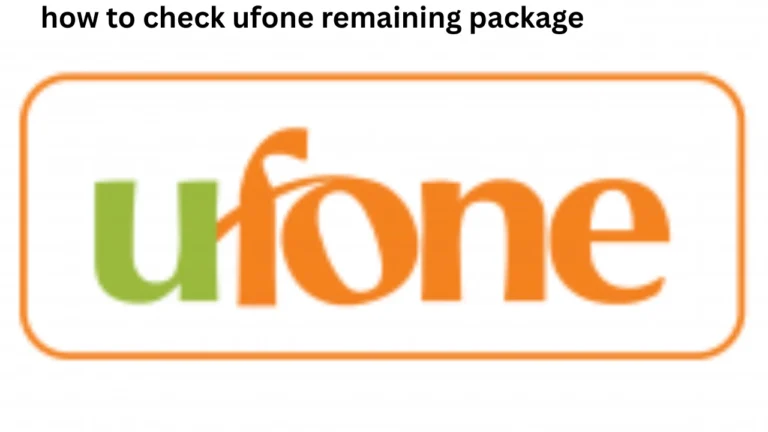 how to check ufone remaining package