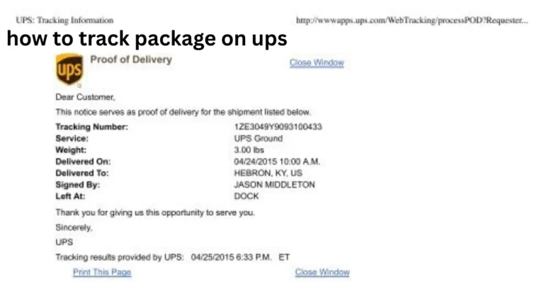 how to track package on ups