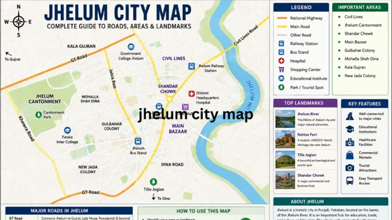jhelum city map