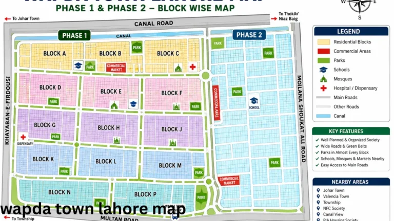 wapda town lahore map