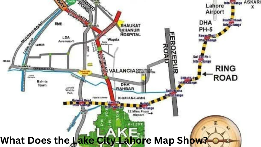 What Does the Lake City Lahore Map Show